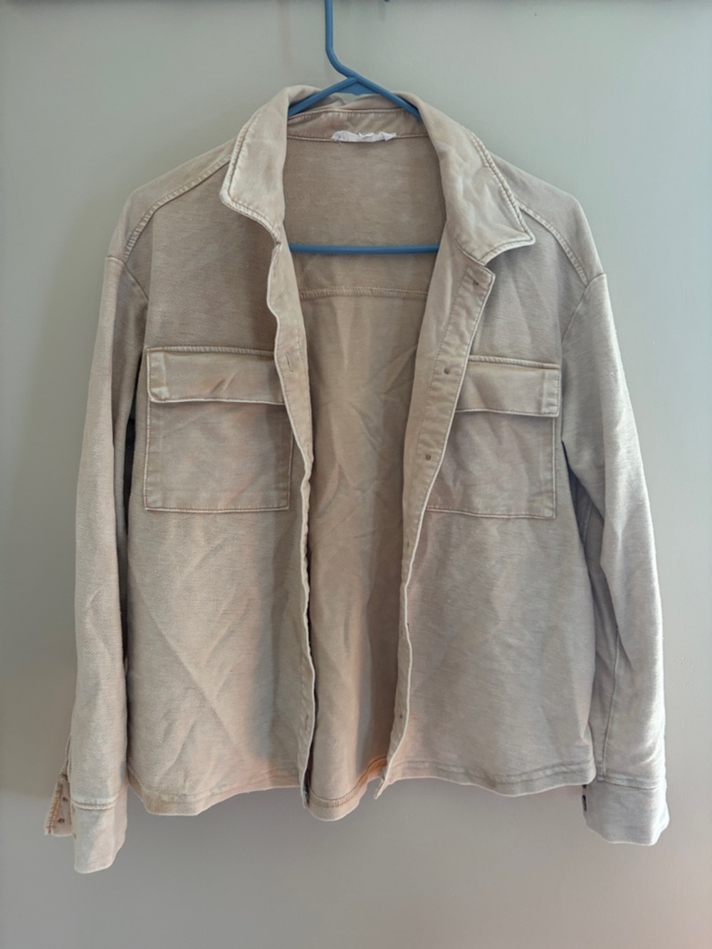 Jane and Delancey Light Beige Military-Style Field Jacket